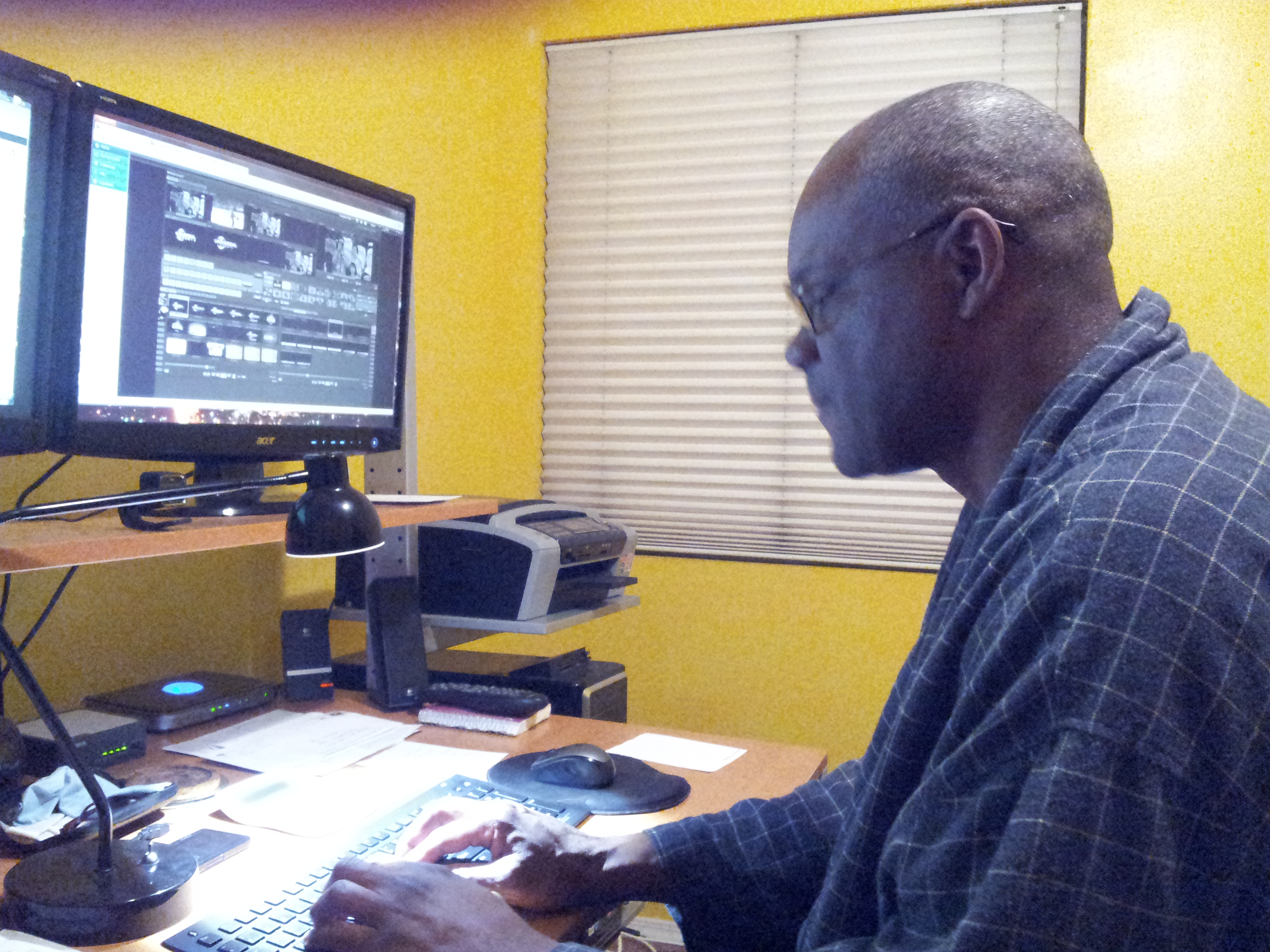 Ron working from home